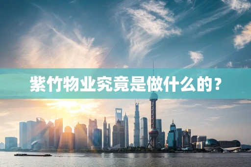 紫竹物业究竟是做什么的？