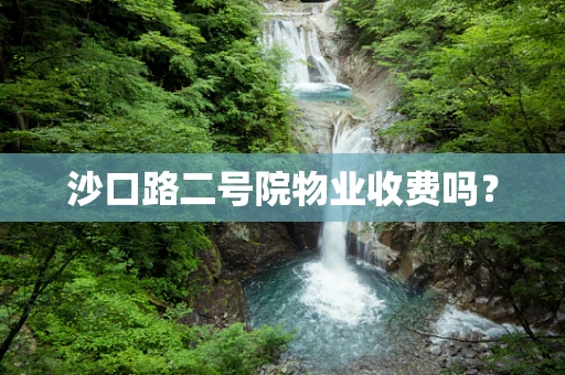 沙口路二号院物业收费吗？