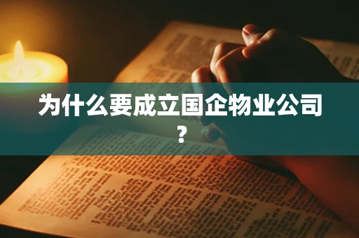为什么要成立国企物业公司？