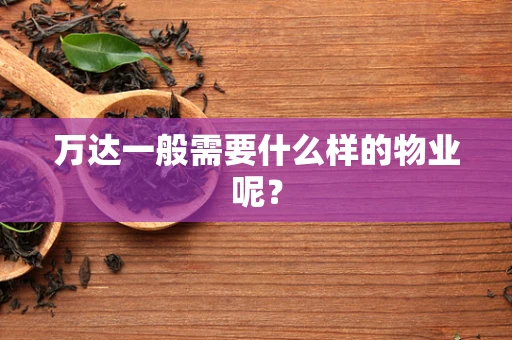 万达一般需要什么样的物业呢？