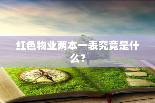 红色物业两本一表究竟是什么？