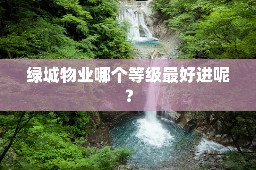 绿城物业哪个等级最好进呢？