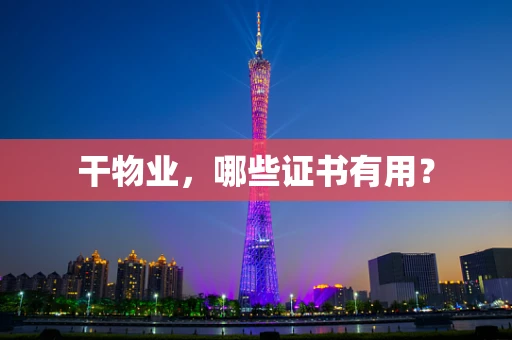 干物业，哪些证书有用？