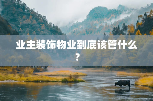 业主装饰物业到底该管什么？
