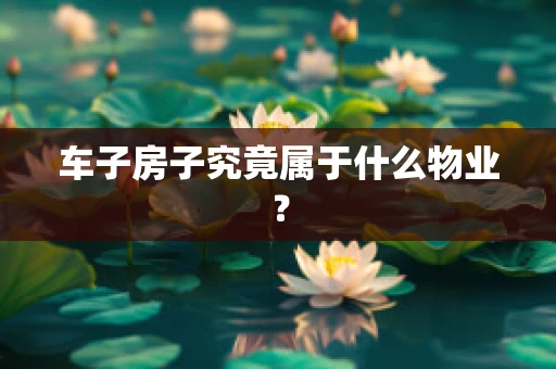 车子房子究竟属于什么物业？