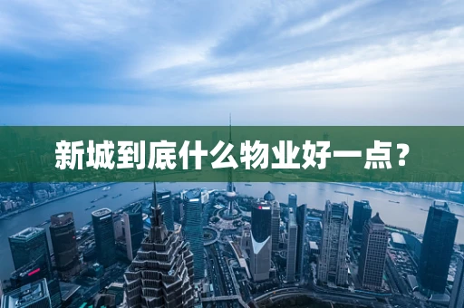 新城到底什么物业好一点？