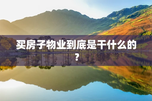 买房子物业到底是干什么的？