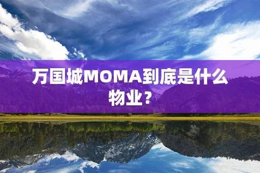 万国城MOMA到底是什么物业？