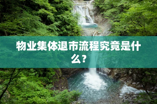 物业集体退市流程究竟是什么？