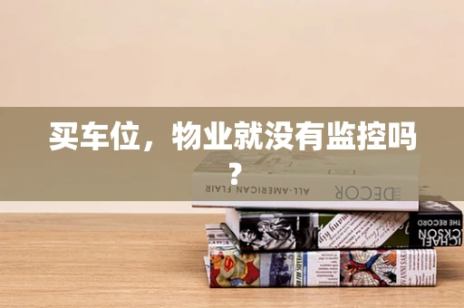 买车位，物业就没有监控吗？