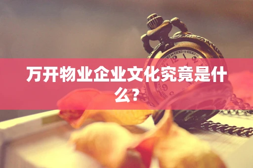 万开物业企业文化究竟是什么？