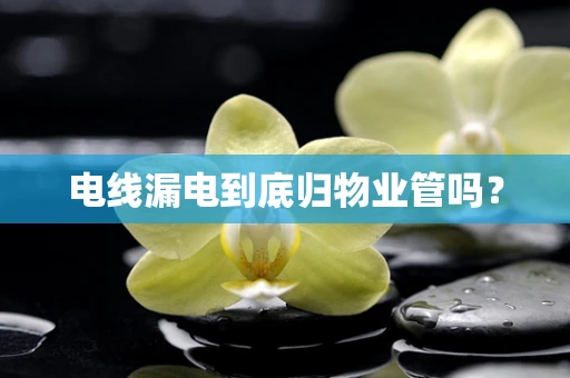 电线漏电到底归物业管吗？