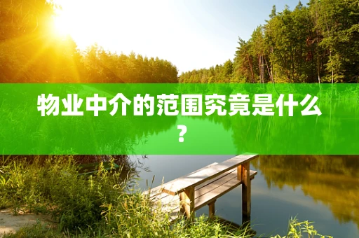 物业中介的范围究竟是什么？