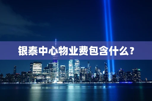 银泰中心物业费包含什么？