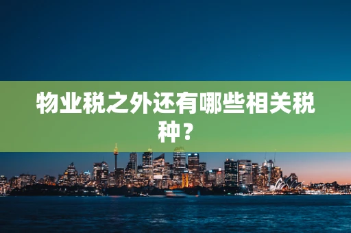 物业税之外还有哪些相关税种？