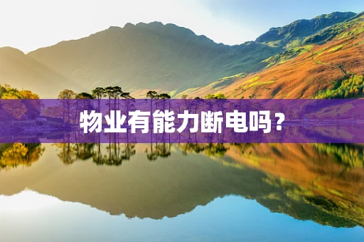 物业有能力断电吗？