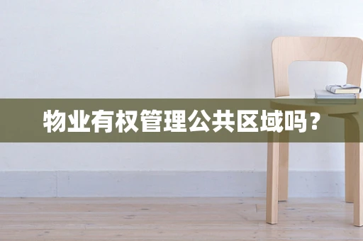 物业有权管理公共区域吗？