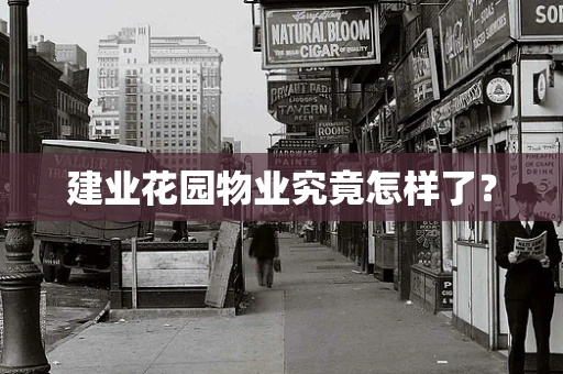 建业花园物业究竟怎样了？