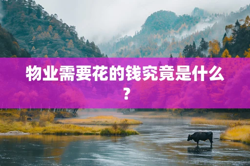 物业需要花的钱究竟是什么？