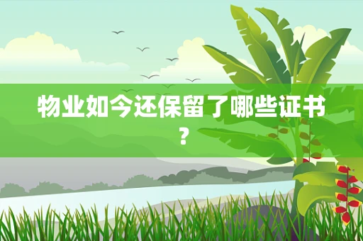 物业如今还保留了哪些证书？