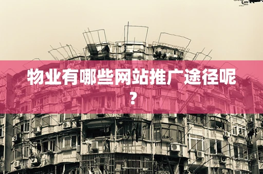 物业有哪些网站推广途径呢？