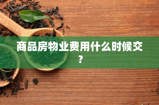 商品房物业费用什么时候交？