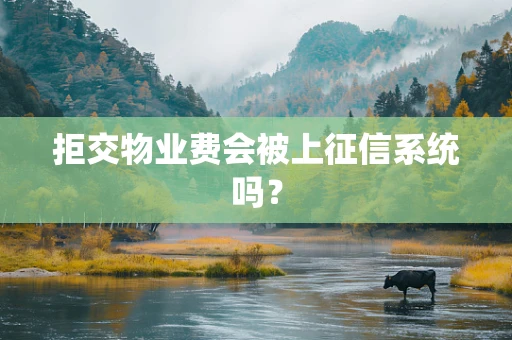 拒交物业费会被上征信系统吗？