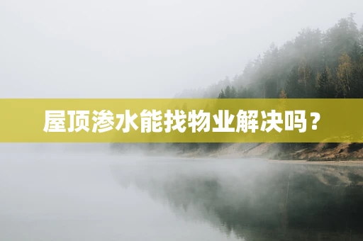 屋顶渗水能找物业解决吗？