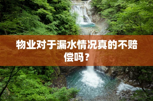 物业对于漏水情况真的不赔偿吗？