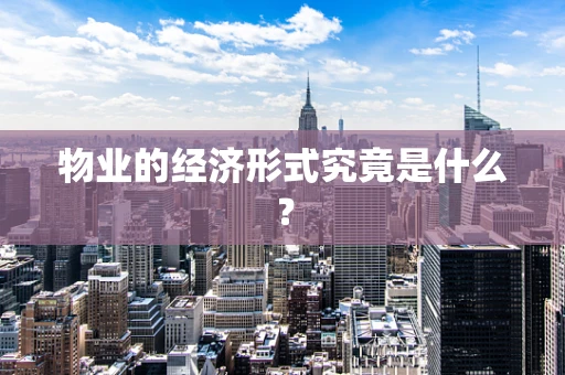 物业的经济形式究竟是什么？