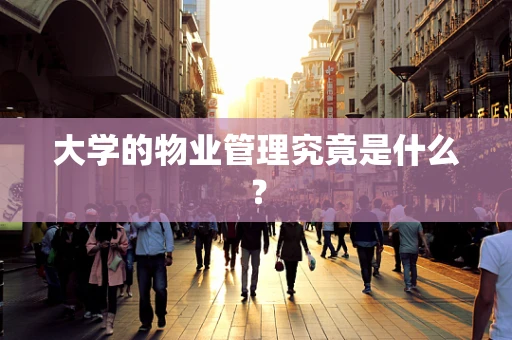 大学的物业管理究竟是什么？