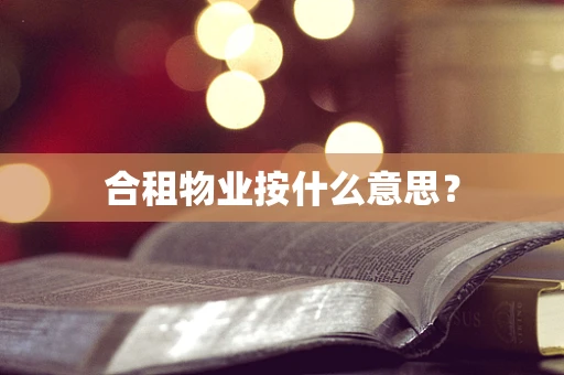 合租物业按什么意思？