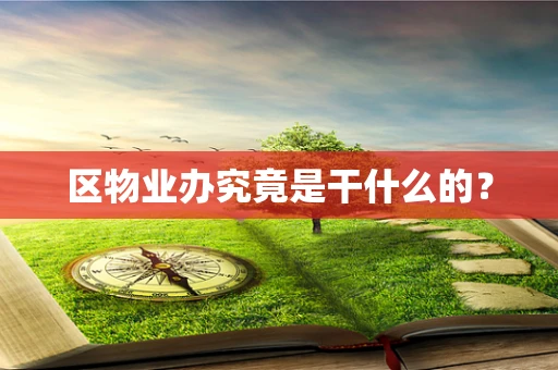 区物业办究竟是干什么的？