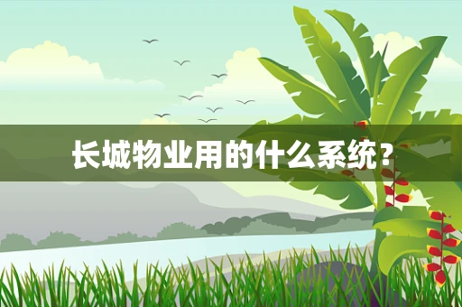 长城物业用的什么系统？