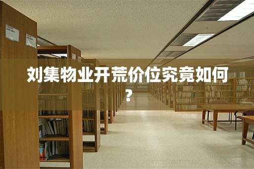 刘集物业开荒价位究竟如何？