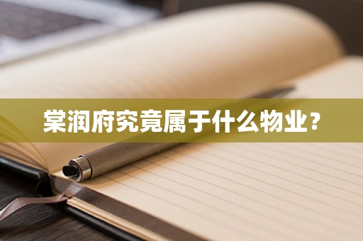 棠润府究竟属于什么物业？