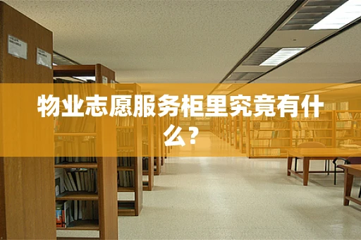 物业志愿服务柜里究竟有什么？