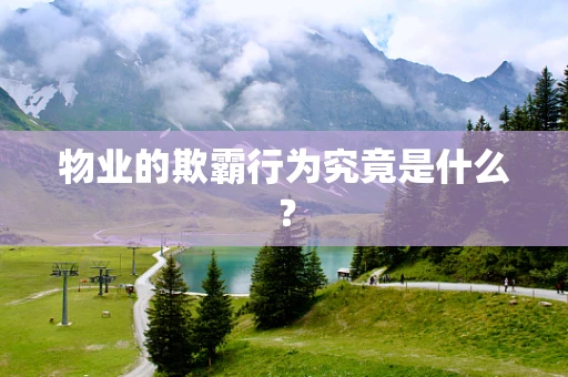 物业的欺霸行为究竟是什么？