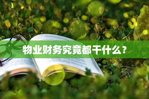 物业财务究竟都干什么？